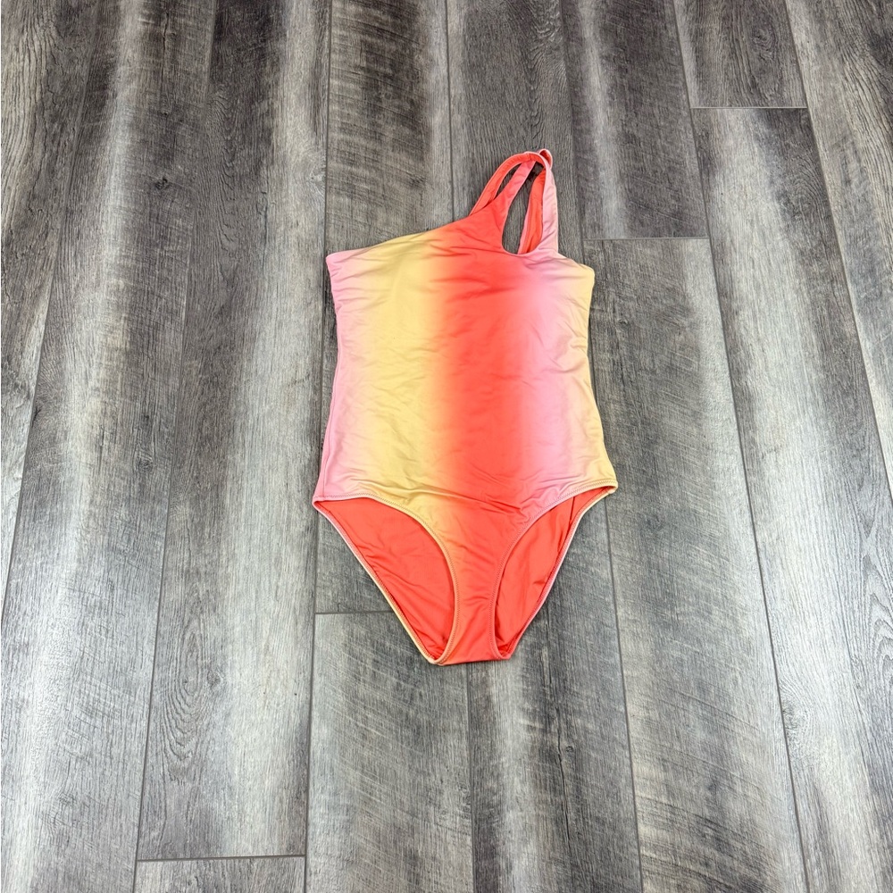 Aerie Coral Stripe One Piece Swimsuit‎